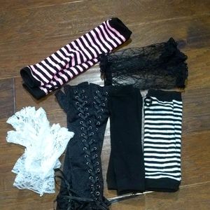 emo arm warmer/gloves lot